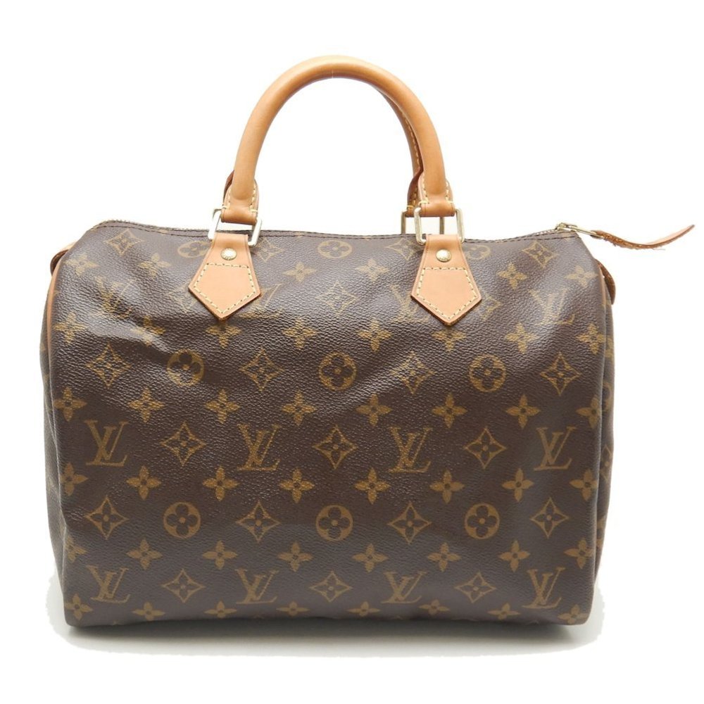 Louis Vuitton Monogram Speedy 30 Handbag Brown